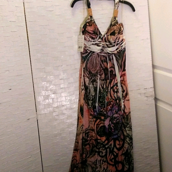 Soft, Colorful Maxi Halter with beads & Studs - Picture 1 of 11